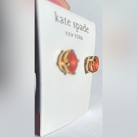 Kate Spade Pink Crystal Stud Earrings – NWT, 14K Gold Fill,  Designer Earrings - Picture 2 of 4